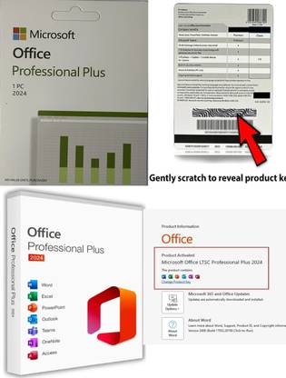 MICROSOFT Office Professional Plus LTSC 2024 for Lifetime (1 User/PC) Activation Key Card