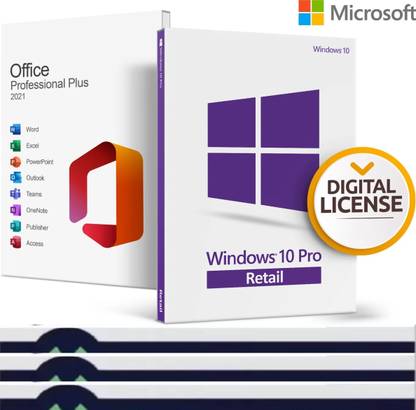 MICROSOFT Windows 10 Pro & Office Professional Plus 2021 (1 PC, Lifetime) License Key
