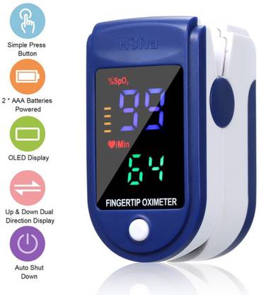 COOL INDIANS Digital Pulse Oximeter Oxygen Saturation Monitor for SpO2 & Pulse Measurement Multi-Range Ohmmeter