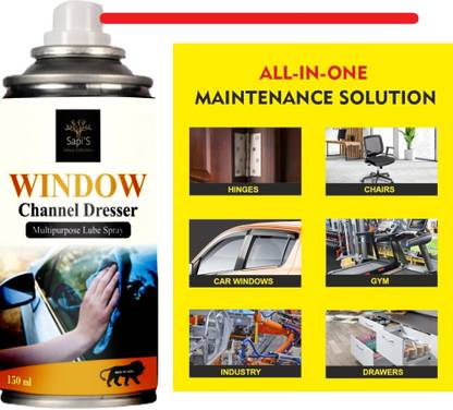 SAPI'S Window Channel Dresser Spray Multipurpose Lube spray for Cars windows Home Door Window Channel Dresser Spray Brake Oil