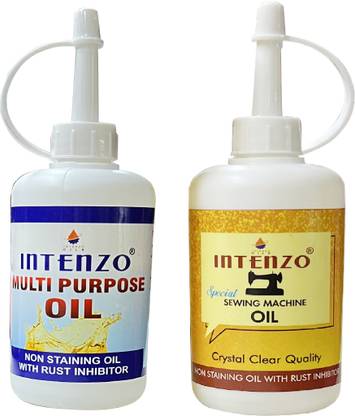 intenzo Combo Pack Sewing Machine oil and Multipurpose Lubricant for Fan, Printer, Lock Manual Pump