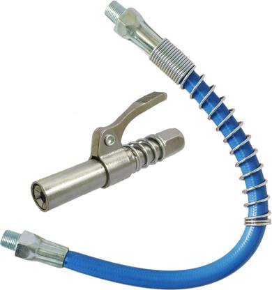 Inditrust 1pc Single Handle Grease Gun Coupler 1/8" NPT 10000PSI & 1pc Hose Pipe Manual Dispenser