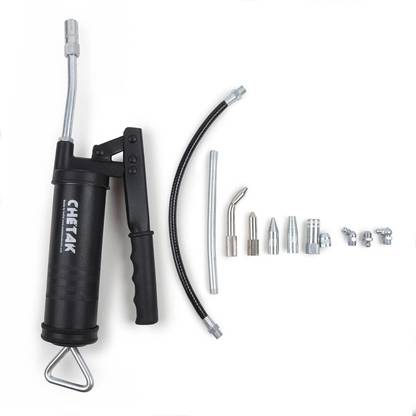 Tunir Lever type grease gun 500 grams with 11 pcs of coupling set ( Make : Chetak ) Manual Sprayer