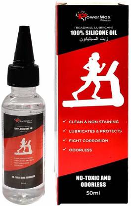 Powermax Fitness PMS-50 (50ml Silicone Oil Bottle) 100% Pure Silicone Treadmill Belt Lubricant Manual Dispenser