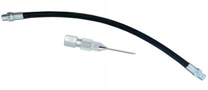 EPITECH MART Grease Gun Needle Tip of The Mouth Grease Gun Adapter With 12'' Black Pipe Manual Dispenser