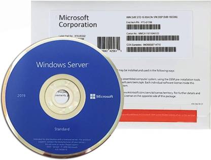 MICROSOFT Windows Server 2019 Watsapp 8248820033 For More Discount Standard (1 User/PC, Lifetime Validity) DVD FULL PACK