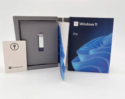MICROSOFT Windows 11 Professional Box Pack Activation Key Card including USB 3.0 - Full Retail Pack 32-bit/64-bit