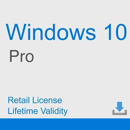 MICROSOFT Windows 10 Professional Lifetime (1 User 1 Pc/Laptop) ( 32/64) Bit Both Support