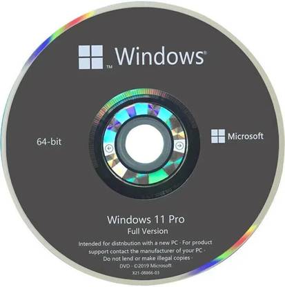 MICROSOFT Windows 11 Professional DVD Pack (1 PC/User, Lifetime Validity) www.oemcdkeys.com For More Discount 64/32 Bit