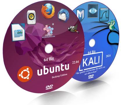 wishfulfil Kali Linux 2024 and Ubuntu 22.04 DVD 2024 XFCE and 22.04 GNOME Live Bootable Installation 64 Bit