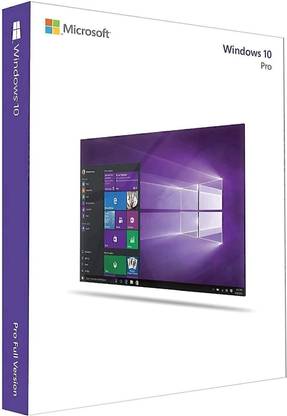MICROSOFT Windows 10 Professional (1 User, Lifetime Validity) DVD PACK English Intl for 1 PC/ User 64/32 Bit