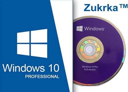 Zukrka Windows 10 Pro Genuine OEM DVD Pack Professional 64 -Bit