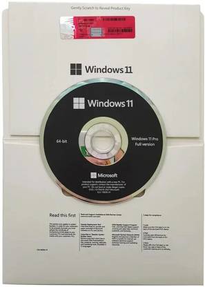 MICROSOFT Windows 11 Pro (1 User, Lifetime Validity) DVD Pack OEM Latest 64/32 Bit