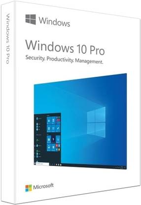 MICROSOFT Windows 10 Professional Box Pack (1 User/PC, Lifetime Validity) USB 3.0 FPP Retail License 32/64 BIT