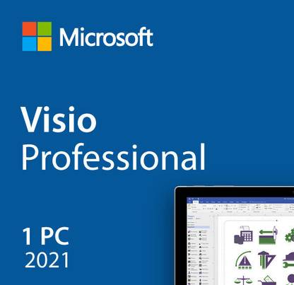 MICROSOFT Visio 2021 Lifetime Professional Plus 1 User 1PC/Laptop ( Windows 10&11 ) 32/64 Bit