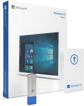 MICROSOFT Windows 10 Home Box Pack Activation Key Card with USB 3.0 - Full Retail Pack 32/64 BIT