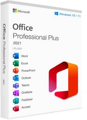 MICROSOFT Windows 11 professional Lifetime License and Office Professional Plus 2021 License Key ( 32/64 ) Bit