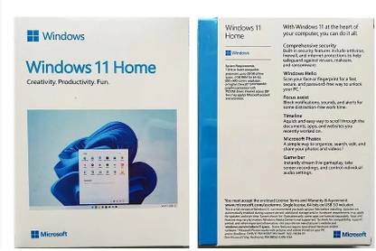 MICROSOFT Windows 11 Home Box Retail FPP Pack USB 3.0 - Lifetime Validity (1 User) 64/32 Bit