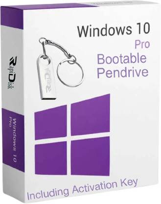 Rapidisk Window 10 Bootable USB with Activation key Pro 32-bit, 64-bit (32 Gb Pendrive)