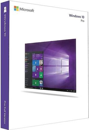 MICROSOFT Windows 10 Professional (1 User, Lifetime Validity) DVD PACK Retail license 64/32 Bit