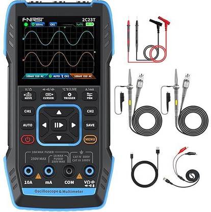 FNIRSI 2C23T 3-in-1 Handheld Oscilloscope Multimeter DDS Generator,10MHz,50MSa/s Digital Oscilloscope