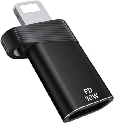 STRIFF Lightning OTG Adapter TypeC to Lightning OTG Adapter Female to Male Charging & Data Transfer Black