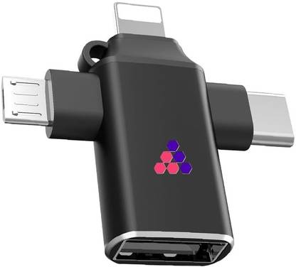 Reedeal Micro USB, Lightning, USB Type C OTG Adapter