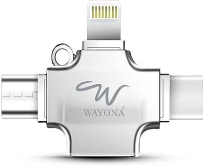 Wayona USB Type C, USB, Lightning, Micro USB OTG Adapter