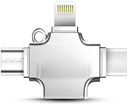 Vikeko Lightning, Micro USB, USB, USB Type C OTG Adapter