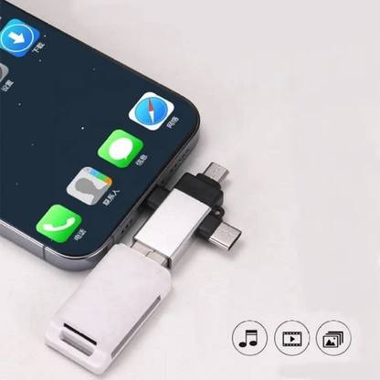 SSVOCATIONPOINT USB Type C, Micro USB, USB, Lightning OTG Adapter