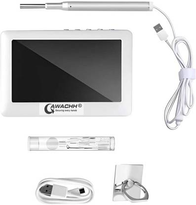 QAWACHH Ear Otoscope Endoscope Inspection Camera with 6 Adjustable LED Lights with LCD Dispaly HD Magnifier Visual Ear Cleaning Tool Otoscope