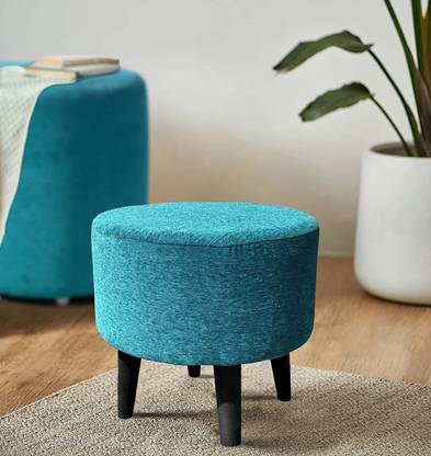 wooden luxury Fabric Pouf