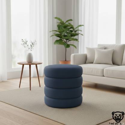 LACKUER ARTS Solid Wood Pouf