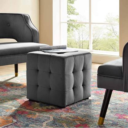 JSN Solid Wood Cube Ottoman