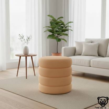 LACKUER ARTS Solid Wood Pouf