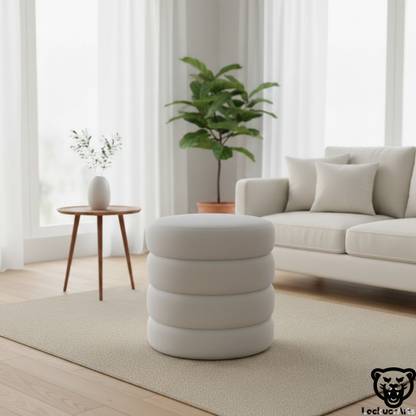 LACKUER ARTS Solid Wood Pouf