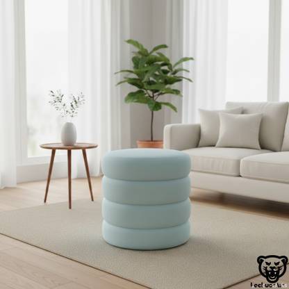 LACKUER ARTS Solid Wood Pouf