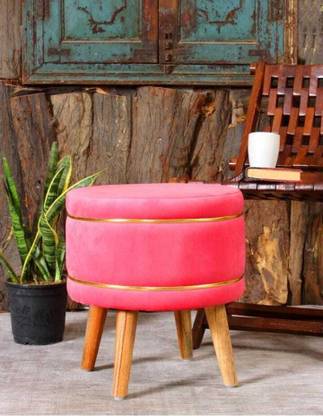 Unique Creation Handicrafts Solid Wood Pouf