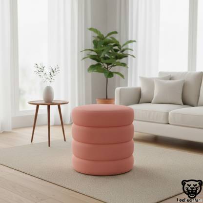 LACKUER ARTS Solid Wood Pouf