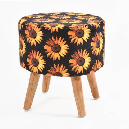 RIANCE CREATIONS Solid Wood Standard Ottoman