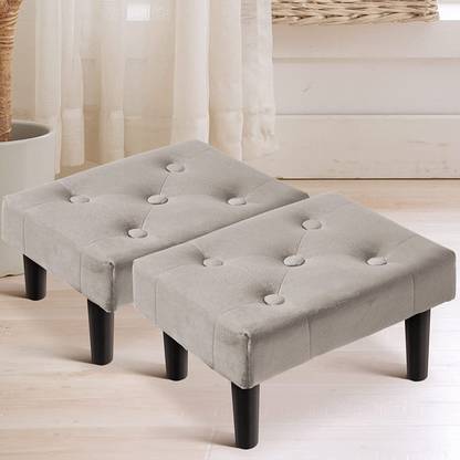 wooden luxury Fabric Pouf