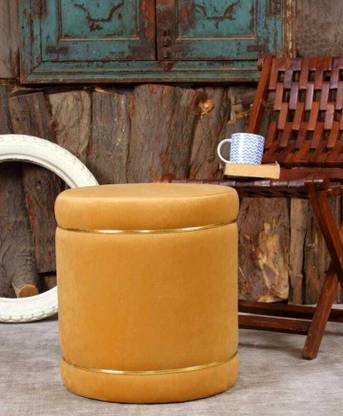 ganiwood Solid Wood Pouf