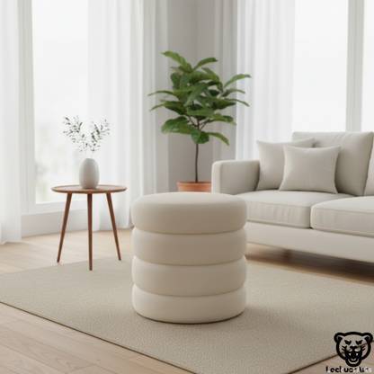 LACKUER ARTS Solid Wood Pouf