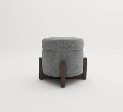 Horizontal Eight Solid Wood Pouf