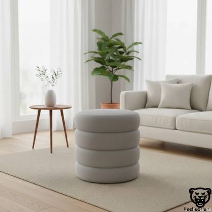 LACKUER ARTS Solid Wood Pouf