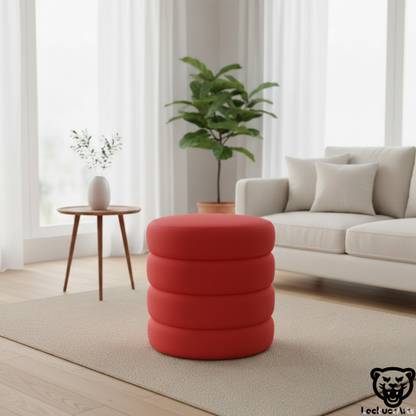 LACKUER ARTS Solid Wood Pouf