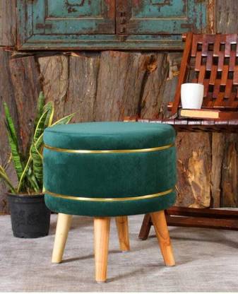 Unique Creation Handicrafts Solid Wood Pouf