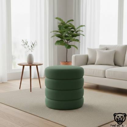 LACKUER ARTS Solid Wood Pouf