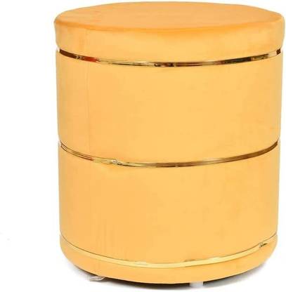 wooden luxury Fabric Pouf