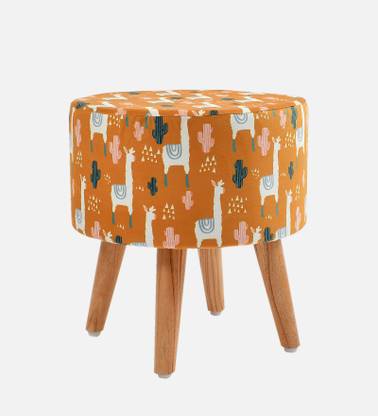 RIANCE CREATIONS Solid Wood Standard Ottoman